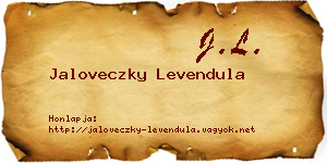 Jaloveczky Levendula névjegykártya